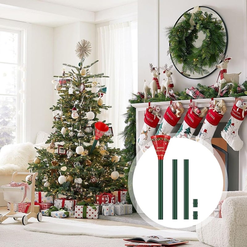 IPOOLTENG Christmas Tree Watering Funnel 3 Tube 1 Funnels 40 Inch - 3 Section Plastic Christmas Tree Funnel Waterer, Long Funnels for Watering Trees, Best Gifts for Your Parents to Water Tree - Image 4